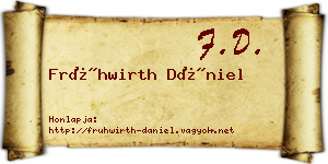 Frühwirth Dániel névjegykártya